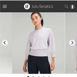 Lululemon Softstreme Ribbed-Hem Sweatshirt Faint Lavender as 10